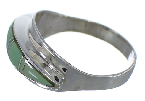 Turquoise Southwest Sterling Silver Ring Size 8-1/2 YX89642